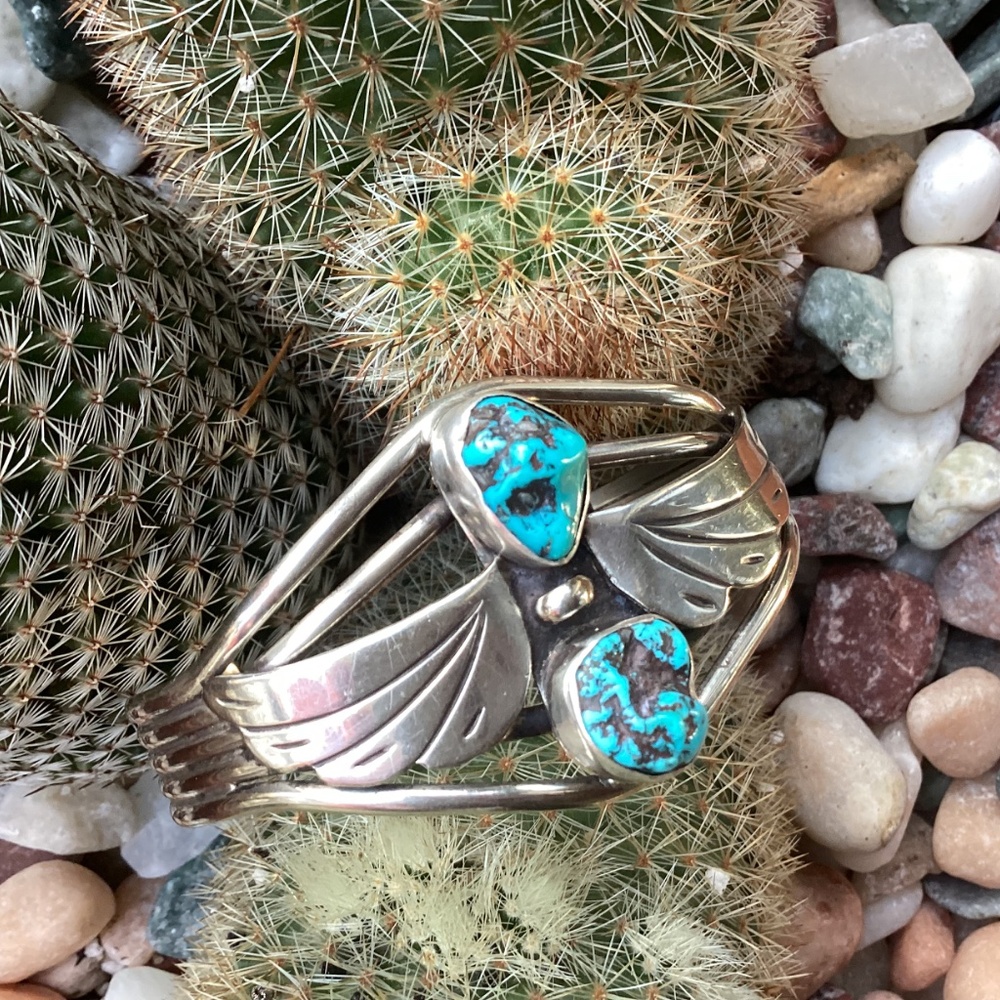 Traditional Unsigned Native American Sterling Sil… - image 3